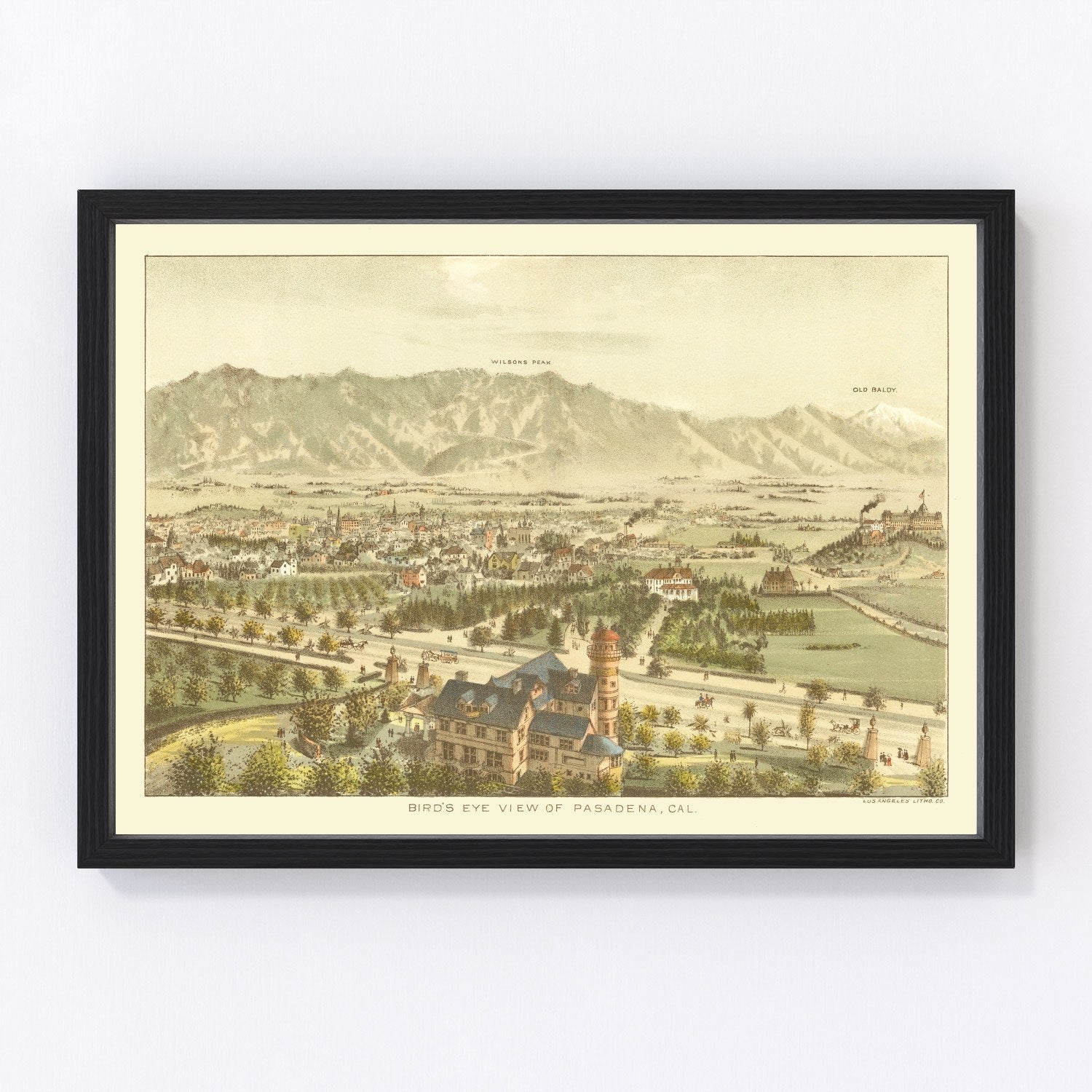 Vintage Map of Padadena, California 1892