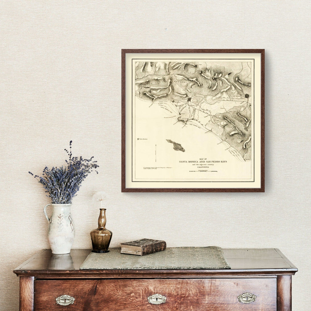 Vintage Map of Santa Monica, California 1892