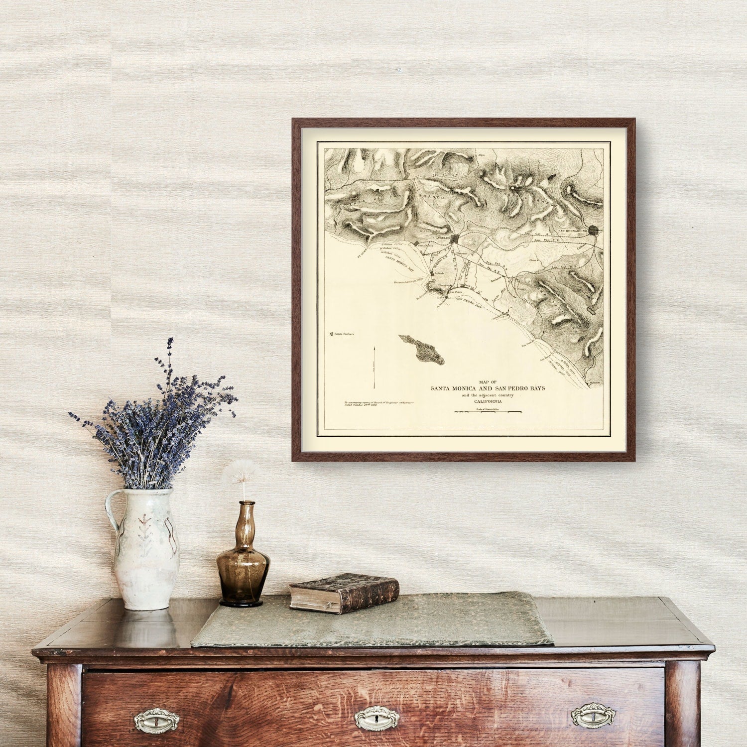 Vintage Map of Santa Monica, California 1892