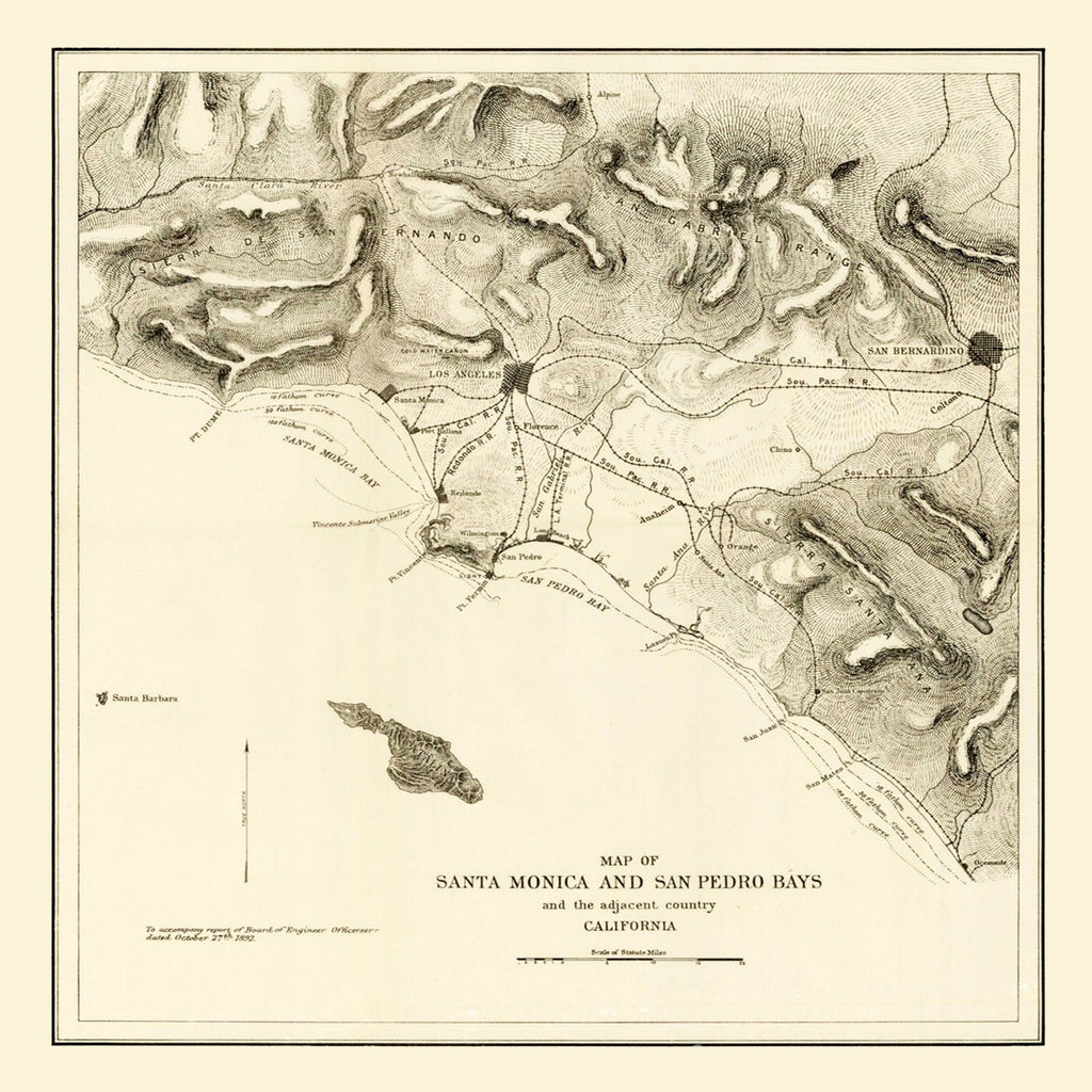 Vintage Map of Santa Monica, California 1892