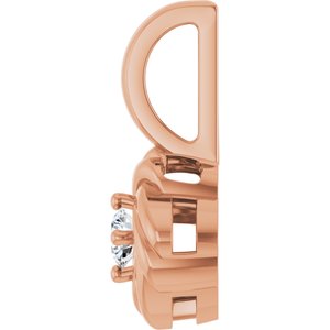 14K Rose Gold 1/10 CT Natural Diamond Knot Pendant