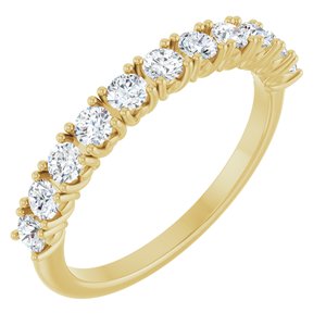 14K Yellow 5/8 CTW Natural Diamond Anniversary Band