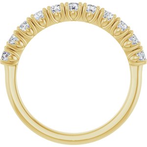 14K Yellow 5/8 CTW Natural Diamond Anniversary Band
