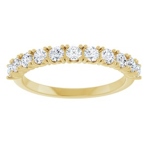 14K Yellow 5/8 CTW Natural Diamond Anniversary Band