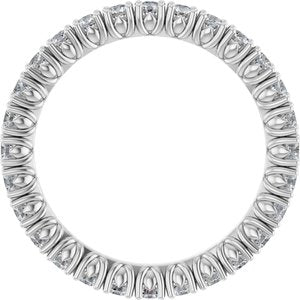 14K White 7/8 CTW Natural Diamond Eternity Band