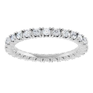 14K White 7/8 CTW Natural Diamond Eternity Band