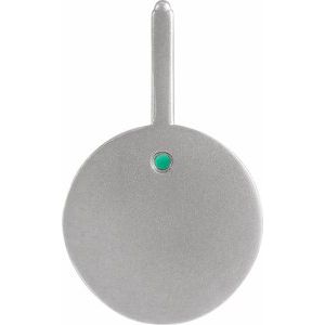 Sterling Silver Natural Emerald & .005 CTW Natural Diamond Aries Charm/Pendant – image 4