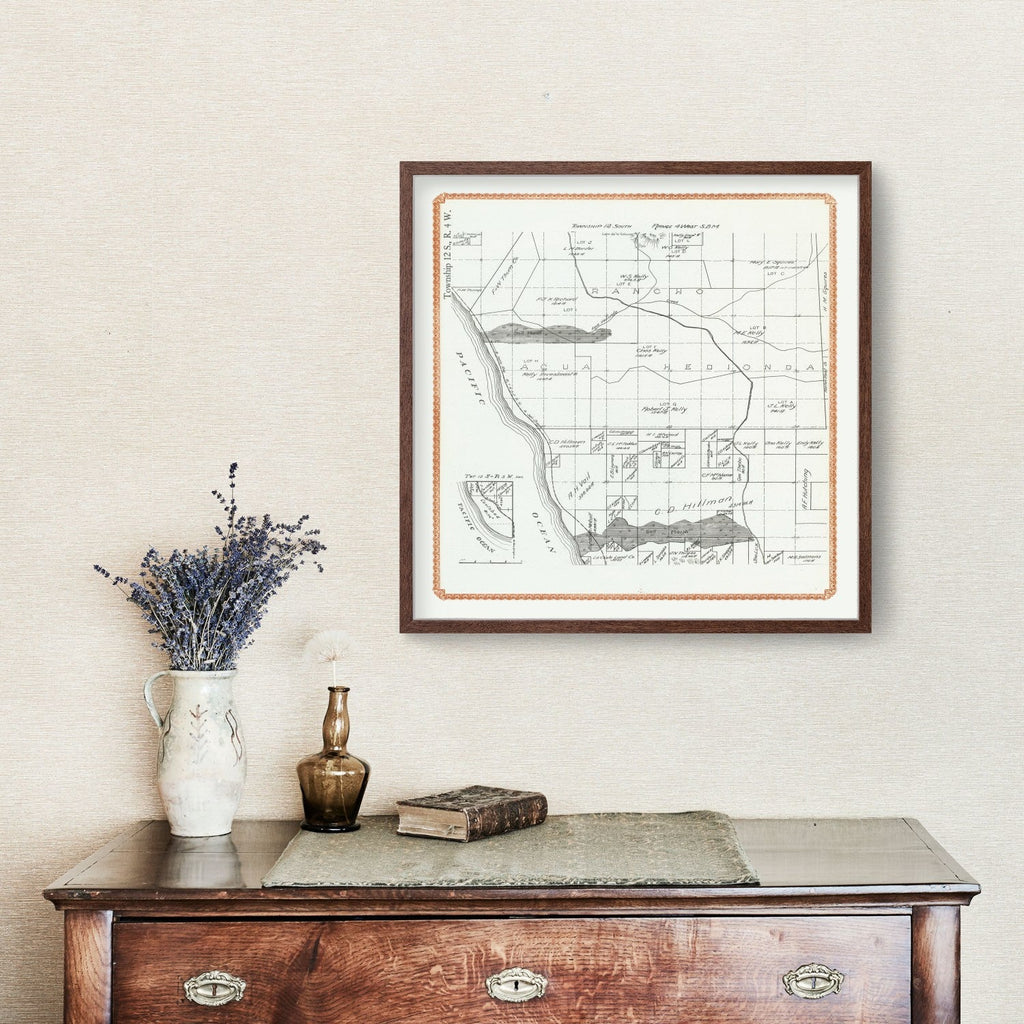 Vintage Map of Carlsbad, California 1912