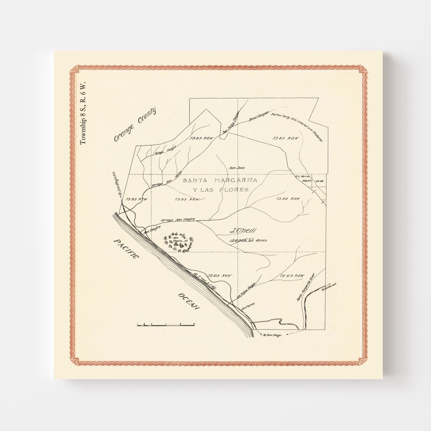 Vintage Map of Camp Pendleton, 1912