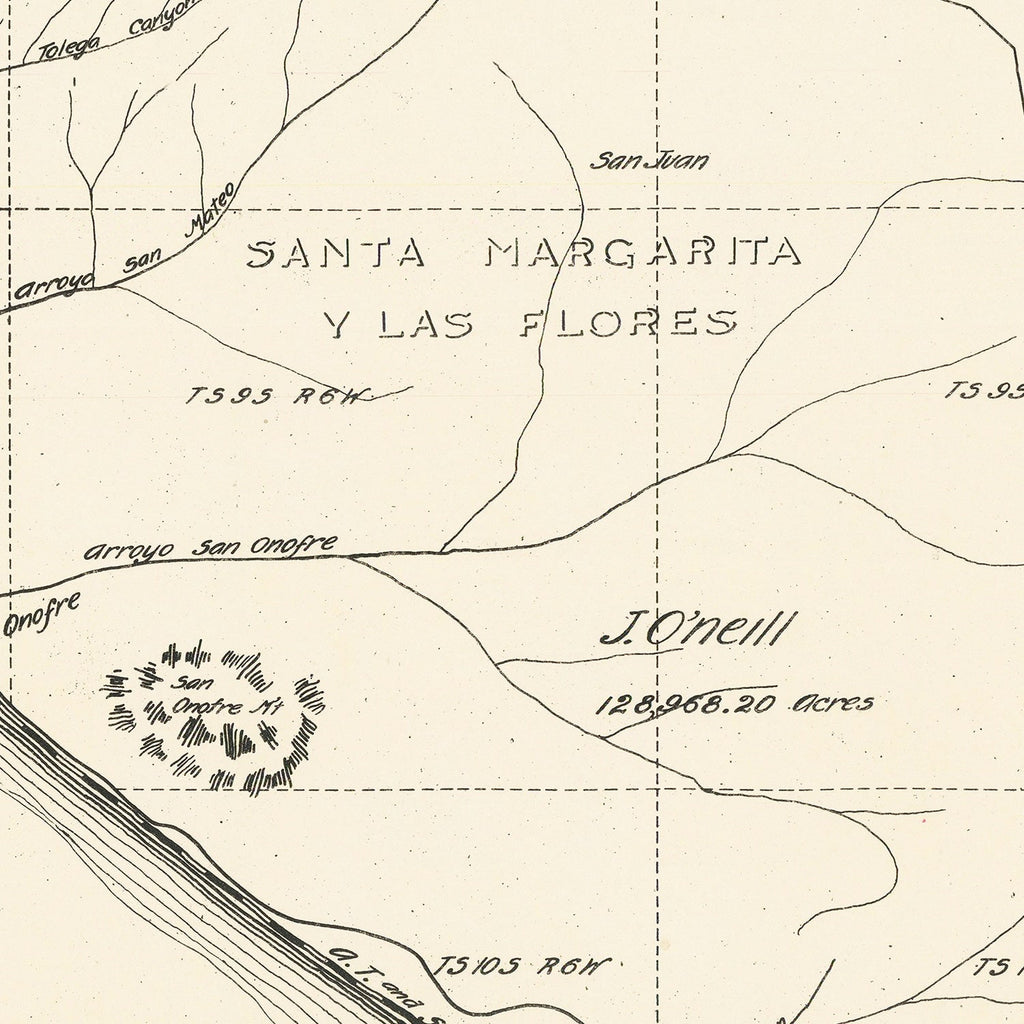 Vintage Map of Camp Pendleton, 1912
