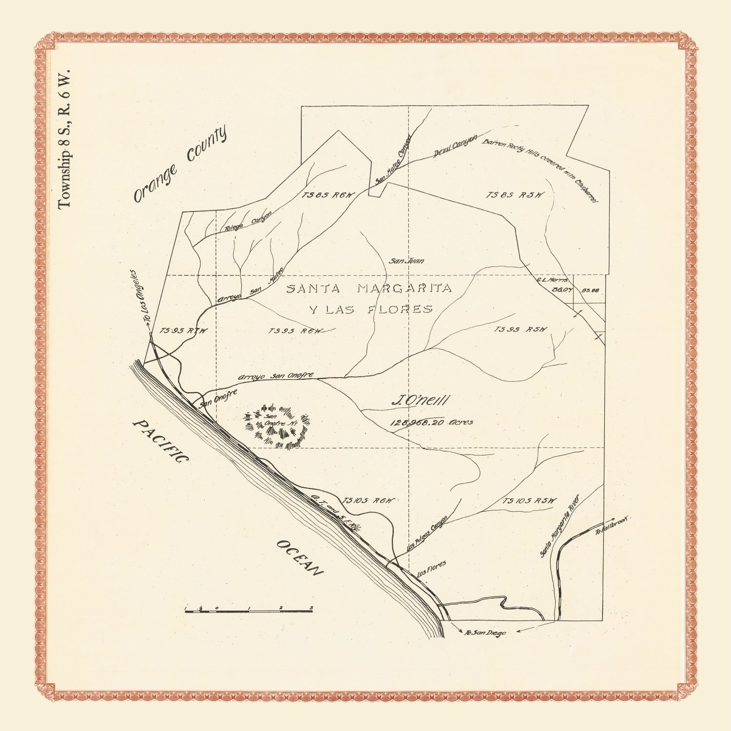 Vintage Map of Camp Pendleton, 1912