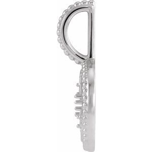 Platinum 2 mm Round Gemini Accented Zodiac Charm/Pendant Mounting – image 3