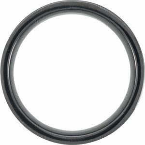 Black Titanium 8 mm Concave Band Size 7.5