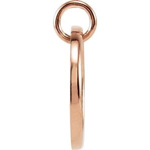 14K Rose Gold .07 CTW Natural Diamond Posh Mommy® Initial H Pendant