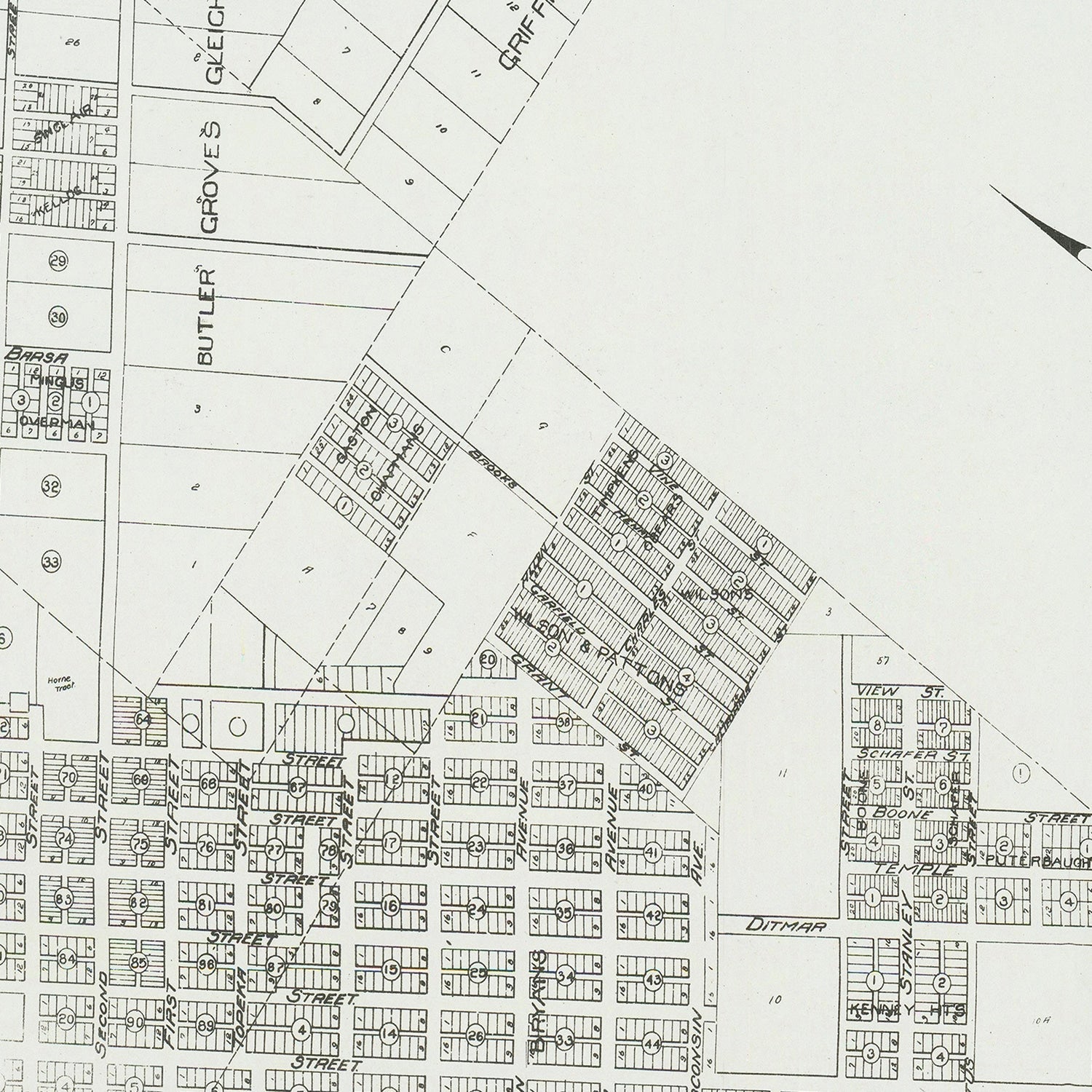 Vintage Map of Oceanside, California 1912