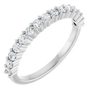 14K White 3/8 CTW Natural Diamond 15-Year Anniversary Band