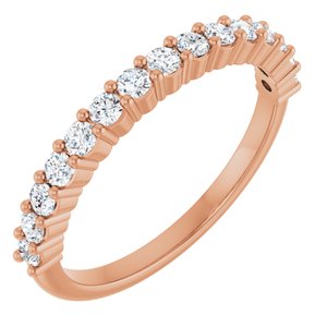 14K Rose 3/8 CTW Natural Diamond 15-Year Anniversary Band