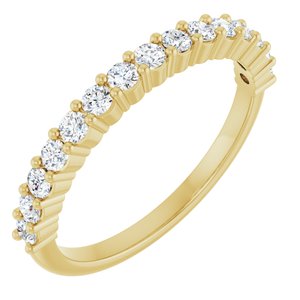 14K Yellow 3/8 CTW Natural Diamond 15-Year Anniversary Band