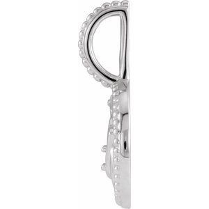 Platinum 2 mm Round Capricorn Accented Zodiac Charm/Pendant Mounting – image 3