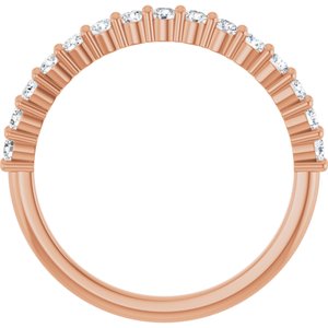 14K Rose 3/8 CTW Natural Diamond 15-Year Anniversary Band