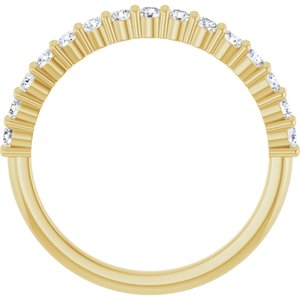 14K Yellow 3/8 CTW Natural Diamond 15-Year Anniversary Band