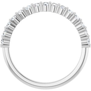 Platinum 3/8 CTW Natural Diamond 15-Year Anniversary Band