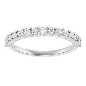 14K White 3/8 CTW Natural Diamond 15-Year Anniversary Band