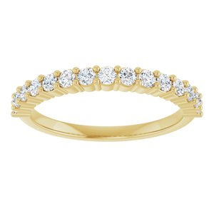 14K Yellow 3/8 CTW Natural Diamond 15-Year Anniversary Band