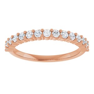 14K Rose 3/8 CTW Natural Diamond 15-Year Anniversary Band