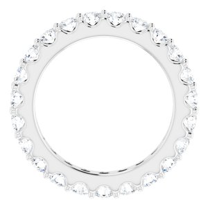 Platinum 1 3/8 CTW Natural Diamond Eternity Band Size 4