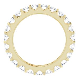 14K Yellow 1 3/8 CTW Natural Diamond Eternity Band Size 4