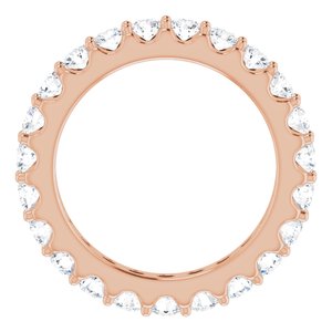 14K Rose 1 3/8 CTW Natural Diamond Eternity Band Size 4