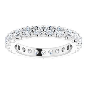Platinum 1 3/8 CTW Natural Diamond Eternity Band Size 4