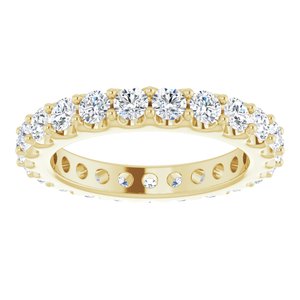 14K Yellow 1 3/8 CTW Natural Diamond Eternity Band Size 4