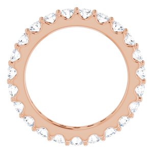 14K Rose 1 3/8 CTW Natural Diamond Eternity Band Size 4.5