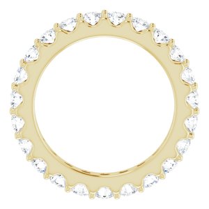 14K Yellow 1 3/8 CTW Natural Diamond Eternity Band Size 4.5