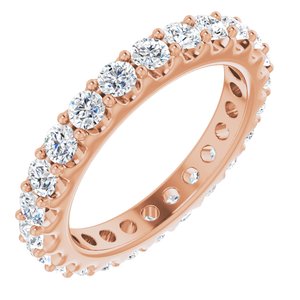 14K Rose 1 3/8 CTW Natural Diamond Eternity Band Size 5