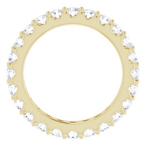 14K Yellow 1 3/8 CTW Natural Diamond Eternity Band Size 5