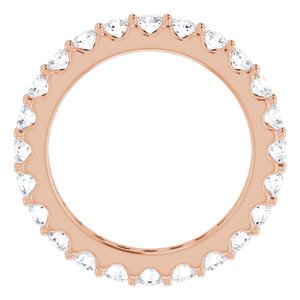 14K Rose 1 3/8 CTW Natural Diamond Eternity Band Size 5