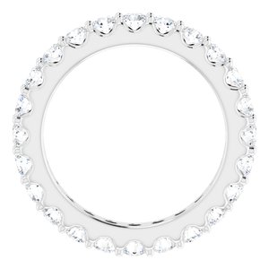 14K White 1 3/8 CTW Natural Diamond Eternity Band Size 5