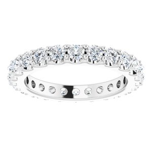 Platinum 1 3/8 CTW Natural Diamond Eternity Band Size 5.5