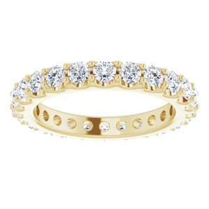 14K Yellow 1 3/8 CTW Natural Diamond Eternity Band Size 5.5