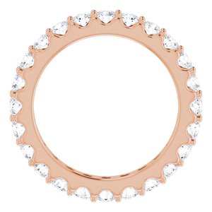14K Rose 1 3/8 CTW Natural Diamond Eternity Band Size 5.5