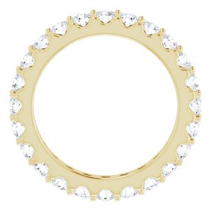 14K Yellow 1 3/8 CTW Natural Diamond Eternity Band Size 5.5