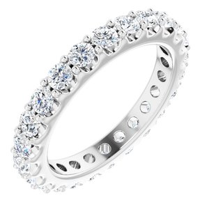 Platinum 1 3/8 CTW Natural Diamond Eternity Band Size 5.5
