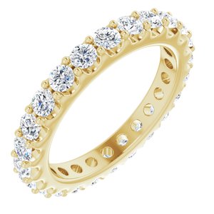 14K Yellow 1 3/8 CTW Natural Diamond Eternity Band Size 5.5