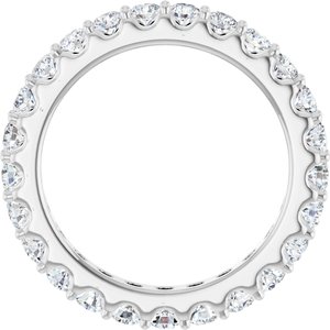 14K White 1 1/2 CTW Natural Diamond Eternity Band Size 6