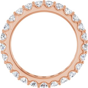 14K Rose 1 1/2 CTW Natural Diamond Eternity Band Size 6