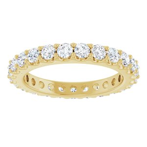 14K Yellow 1 1/2 CTW Natural Diamond Eternity Band Size 6