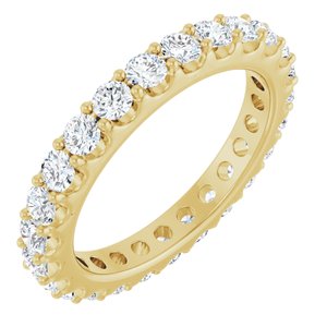 14K Yellow 1 1/2 CTW Natural Diamond Eternity Band Size 6
